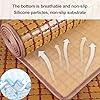 Summer Sleeping Mat Bamboo Smooth Surface Mahjong Bamboo Mat Home Foldable Quick Cooling Textile Bamboo Mat Double Ribs and Double Lines for Living Bedroom Floor(Brown,60x240cm/24x94in)