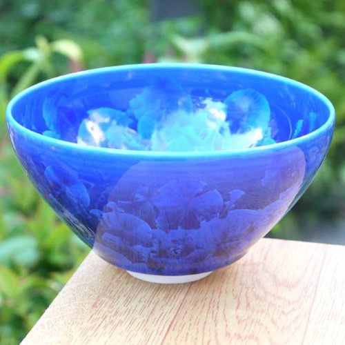 とうあん京焼花柄の黄色い抹茶茶碗 Amazon | 花結晶抹茶茶碗 瑠璃 陶あん | 京焼清水焼 | 抹茶碗