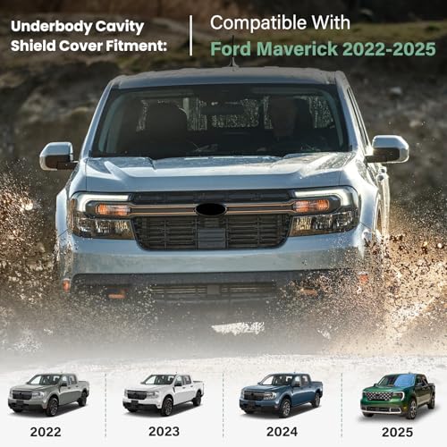 Image of Underbody Cavity Shield Cover Compatible with Ford Maverick 2022-2025 Accessories -Left Driver Side Rear Wheel mud Guard, mud Flap Full Coverage Protection