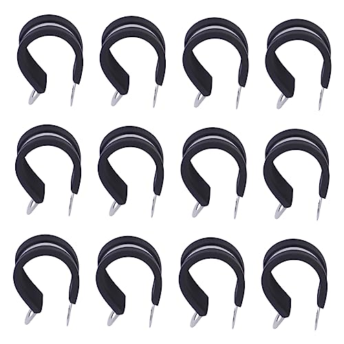 OSALADI Abrazaderas Prácticas De Cable Tipo r 12 Unidades (negras 6 x 3,5 x 1,8 Cm)