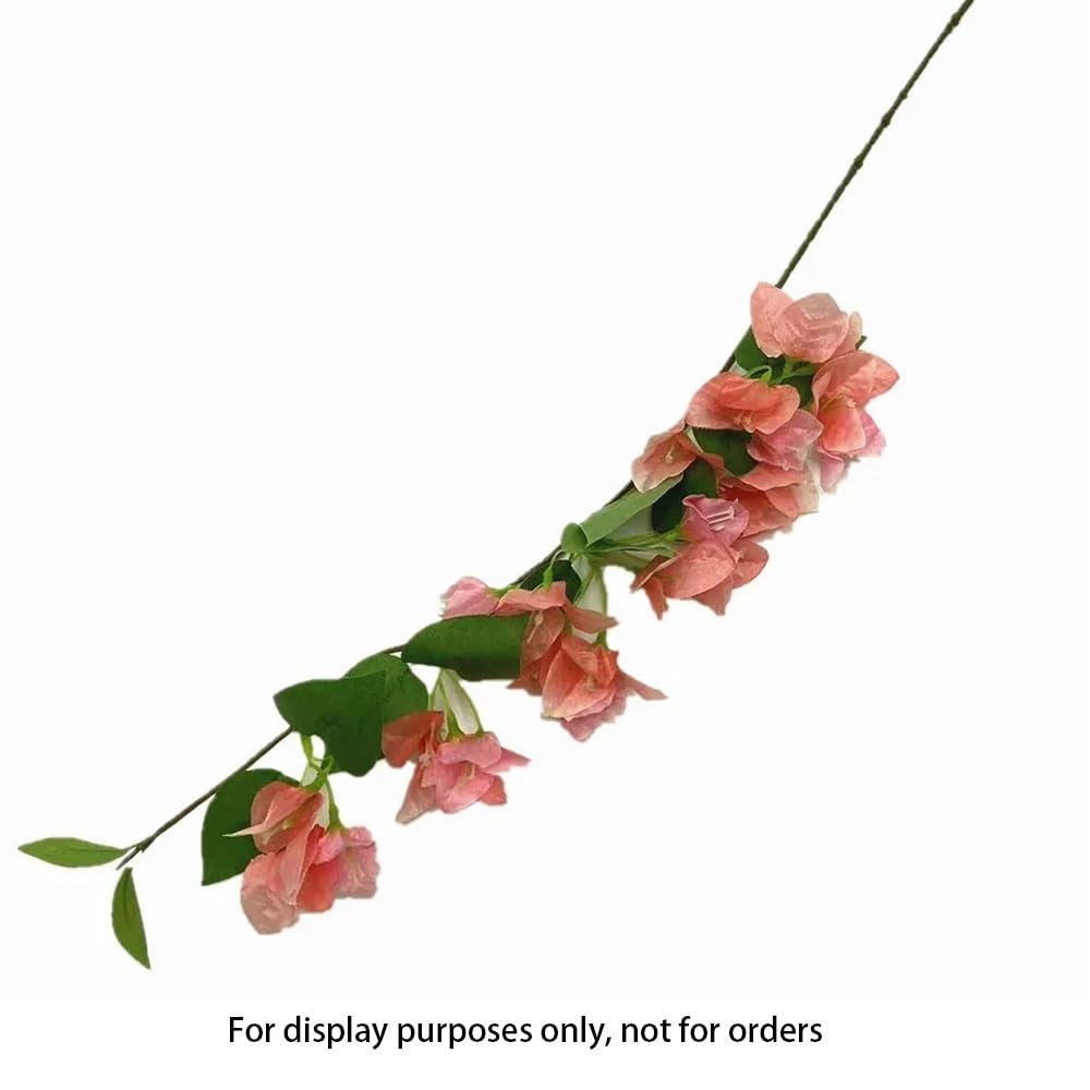 20 piezas de vid de flores de buganvilla trepadora Artificial, combo de flores falsas de 78cm, 24 cabezas de flores artificiales de otoño de seda largas(Deep Pink)