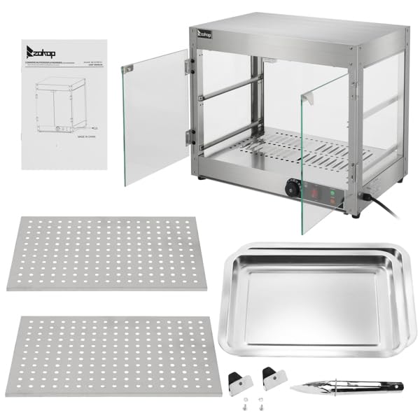 NovaXZ 110.00V 800.00W Two Layers Stainless Steel Color Stainless Steel/Tempered Glass Warming Cabinet