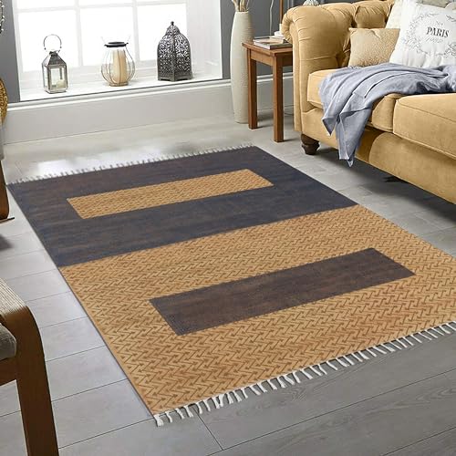 Tapis Kilim bohème grand format coton lavable salon 1,8x2,7m - 3