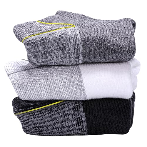 Men's Cushioned Crew Socks Moisture Wicking Casual Men Socks Training Athletic Socks For Men Size 9-11, 5 Pairs3