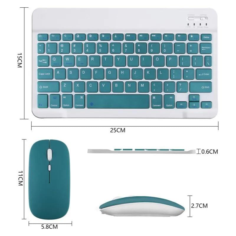 Image of KNB SELLING 1Pack, Wireless Bluetooth Keyboard and Mouse Combo, Multicolor Portable Small Slim Typewriter Compact Ergonomic Travel Wireless Keyboard Mouse for iPhone iPad Laptop Android etc.