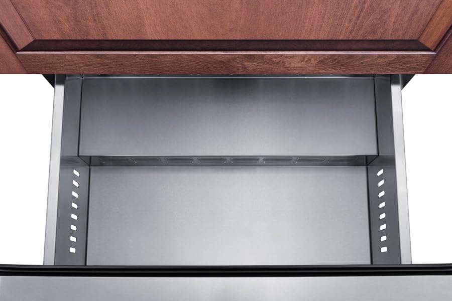 Summit 24” Two Drawer Refrigerator, 3.4 cu.ft. Capacity, 18” Shallow Depth, Panel Ready*- SDHDR2446PNR (Panels Not Included)