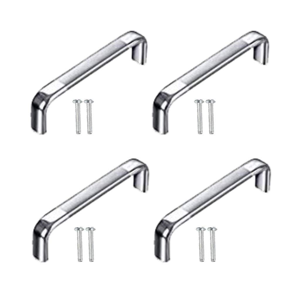 Sun Shield Steel Drawer | Wardrobe | Door Handle Oval D with Screw 4 Inch, Chrome Finish - 12 Pcs, Stainless Steel, Pull Handle — Amazon image 11