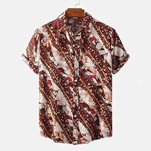 Chemise hawaïenne pour hommes marron vintage pour revivre la nostalgie des étés rétro insouciants