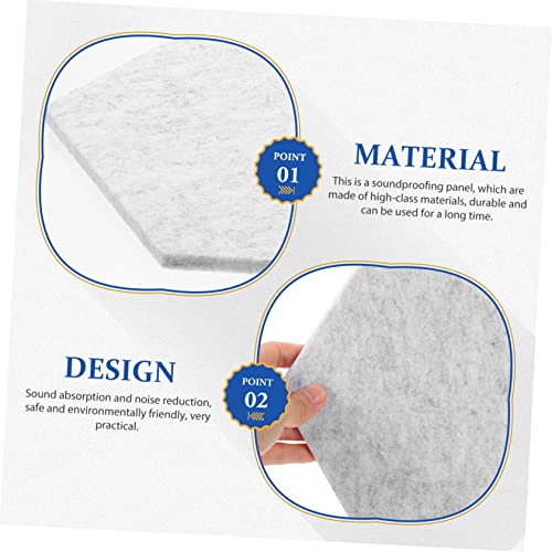 BESPORTBLE 2 Piezas Paneles Acústicos Hexagonales para Pared en Fibra de Poliéster Absorbentes de Sonido para Estudio en Casa Material de Alta Densidad Ignífugo Fácil de Instalar miniatura 2