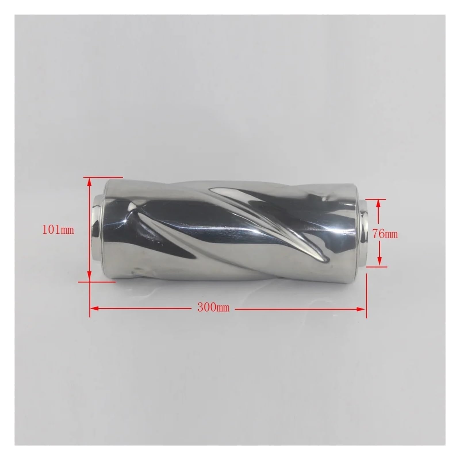 Tubo escape coche Para escape Universal acero inoxidable modificado para tubo, silenciador para automóvil en espiral para el tambor(76mm)