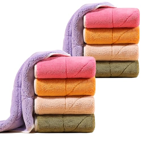 Image of JOYMOOP 10 Pack Microfiber Cleaning Cloth 10 inch x 10 inch, Mixed Color Kitchen Towels, Reusable Dish Towels for Kitchen Drying, Washable Dish Rags for Washing Dishes, Absorbent Lint Free Cleaning Cloths