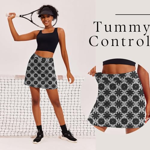 Image of Ekouaer 16 inch Golf Skorts for Woman with Inner Pockets Silicone Grippers Tennis Skirt Quick Dry Athletic Pickleball Skort
