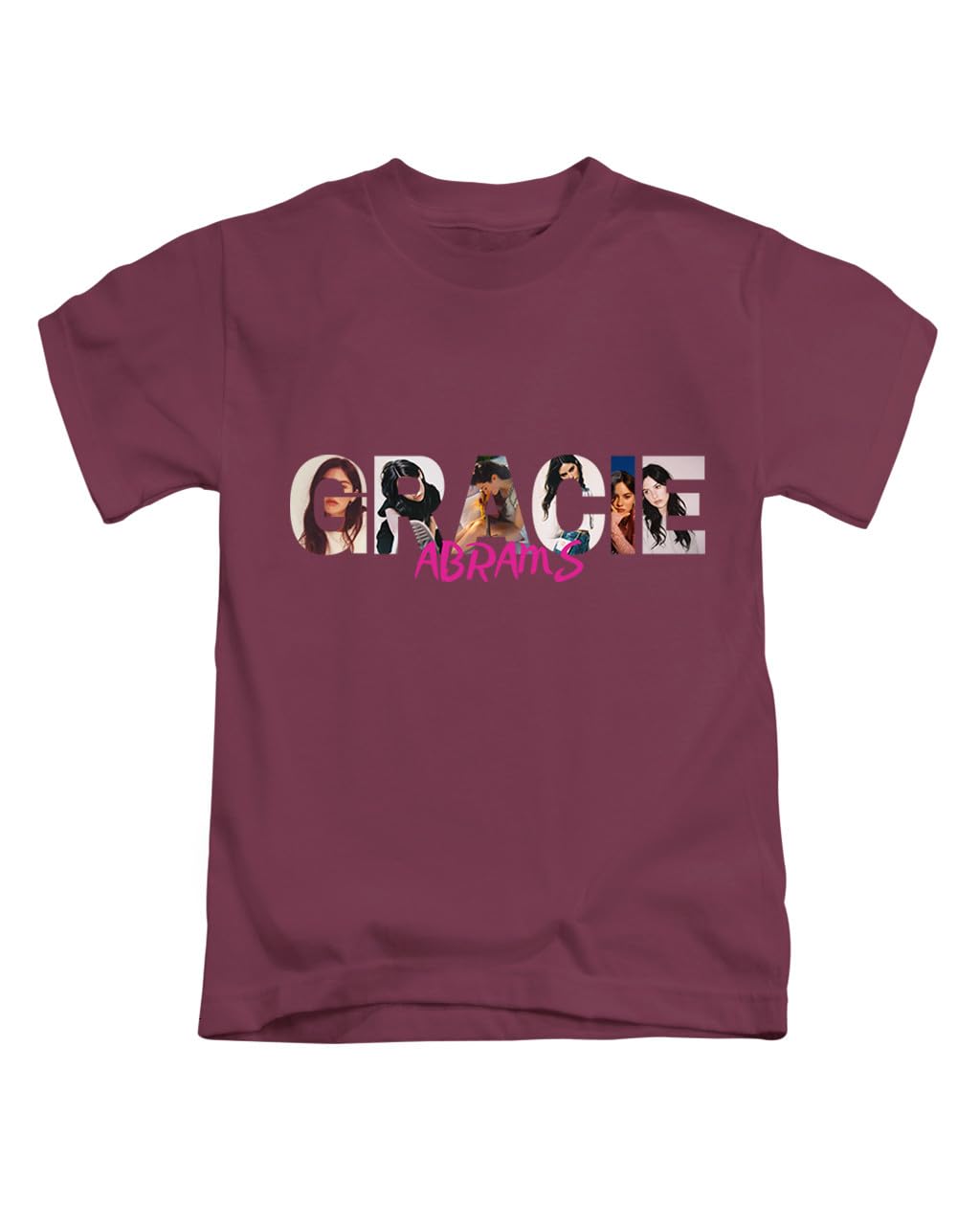 Image in Name Gracie Abrams Tee T-Shirt Funny Unisex T Shirt Top Maroon