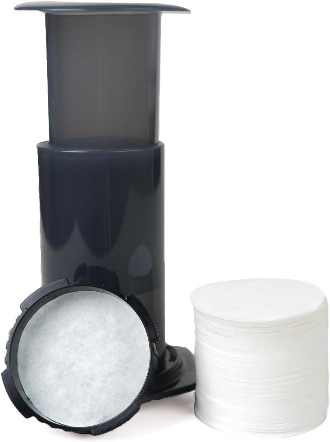 ELLDOO Set of 2 Aryclic Coffee Filter Paper Holder, Wall Mounted Round Coffee Maker