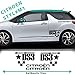 Autocollant latéral pour voiture C3, DS3 Racing - autocollant graphique pour voiture, taille authentique - noir