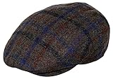 Men's Premium Wool Blend Classic Flat Ivy Newsboy Collection Hat ,Big Plaid Brown, Medium
