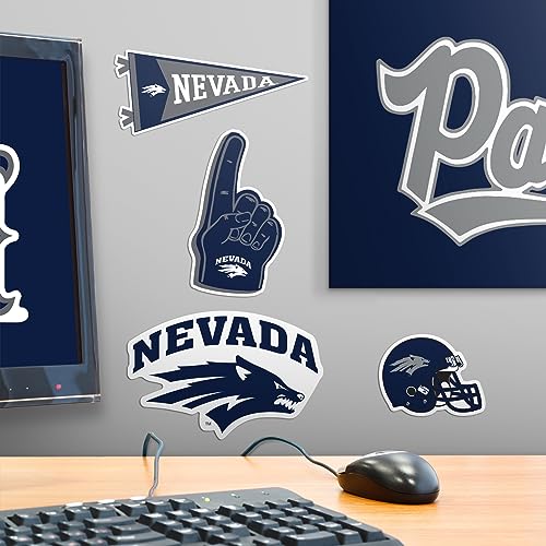 Image of University of Nevada Reno 8ct Vinyl Large Deluxe Stickers Variety Pack - Laptop, Water Bottle, Scrapbooking, Tablet, Skateboard, Indoor /Outdoor - Set of 8
