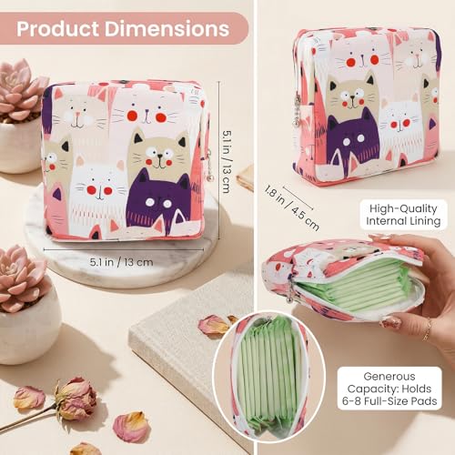 Image of 3Pcs Sanitary Pad Pouch, Sanitary Napkin Bag Pads for Women Pads Bags
