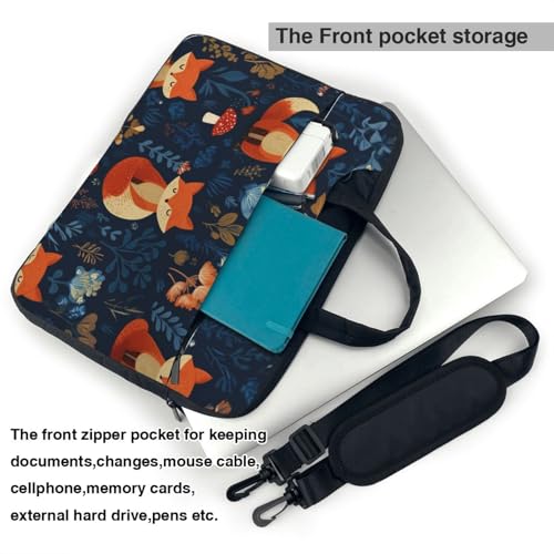 Bolso para portátil impermeable con diseño de zorros 14 pulgadas miniatura 6