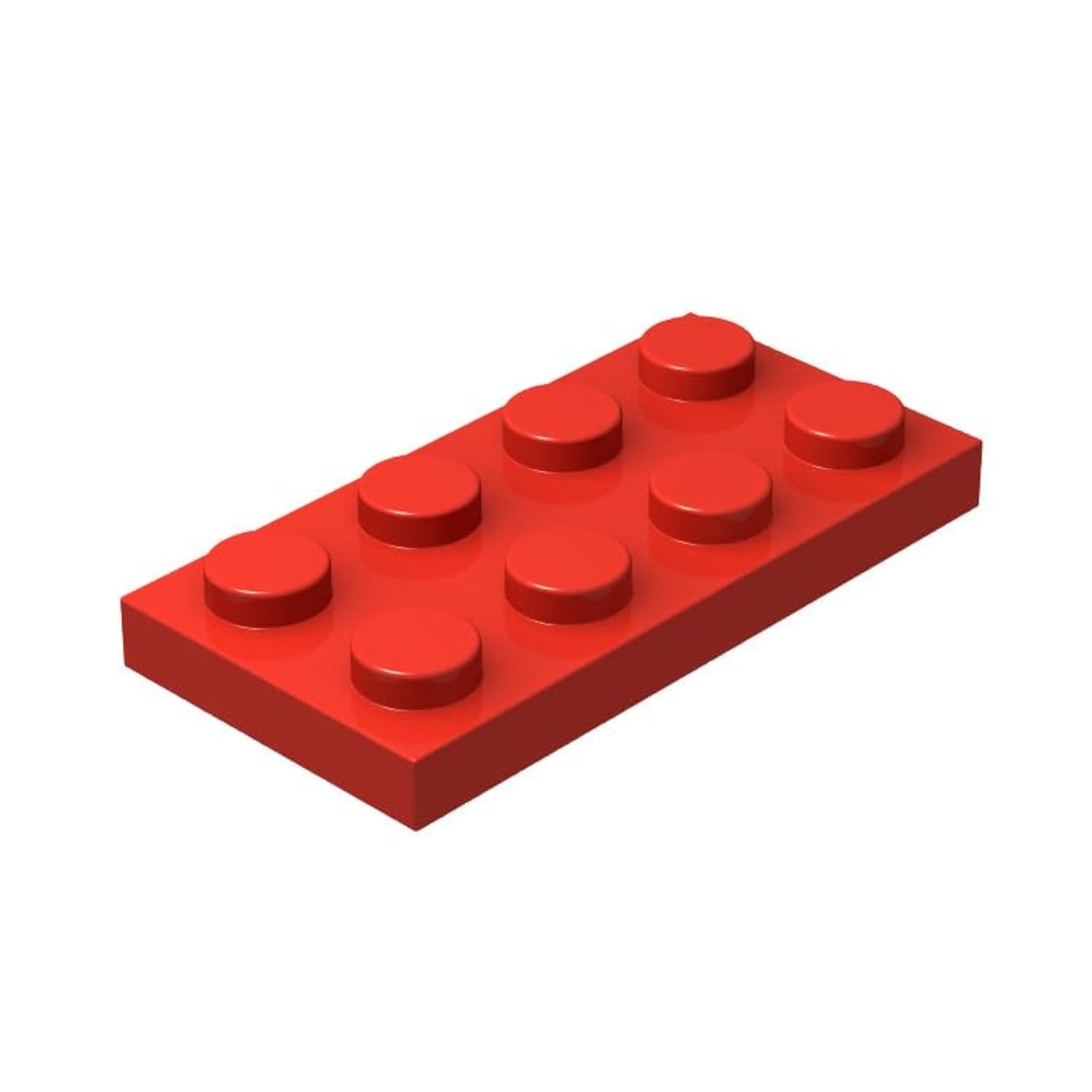 Plwooyur Classic Red Plates Bulk, Red Plate 2x4, Building Plates Flat 100 Piece, Compatible with Lego Parts and Pieces: 2x4 Red Plates(Color: Red), M0659-23