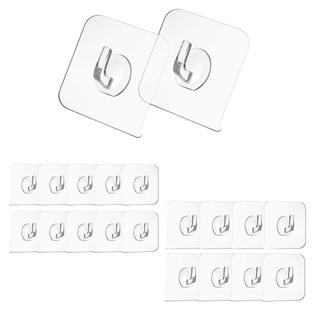 Transparent Wall Hooks - No Drill, Damage-Free -10