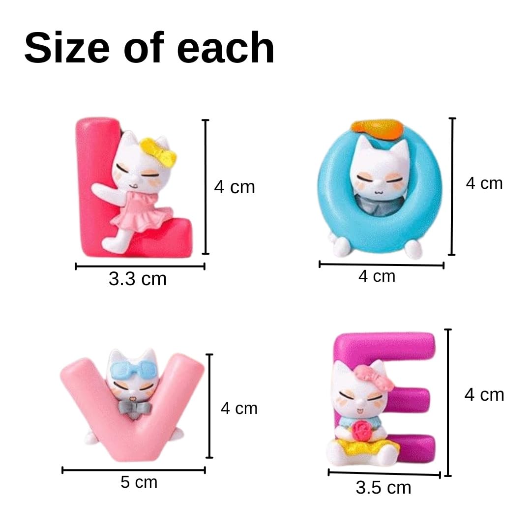 Love Letter Cat Figurines - Cute Mini Decor -3
