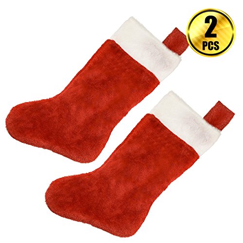 Wxj13 2 Pack 18 Inch Large Linter Christmas Stockings Chrismas Tree Stockings Fireplace Decorations Christmas Decorations #TOP6