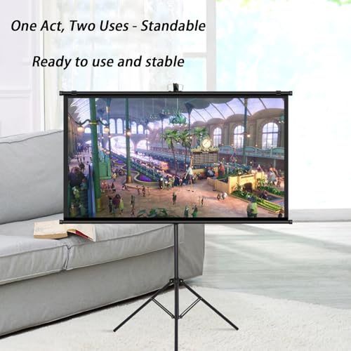 Pantalla portátil para proyector 72" con trípode miniatura 6