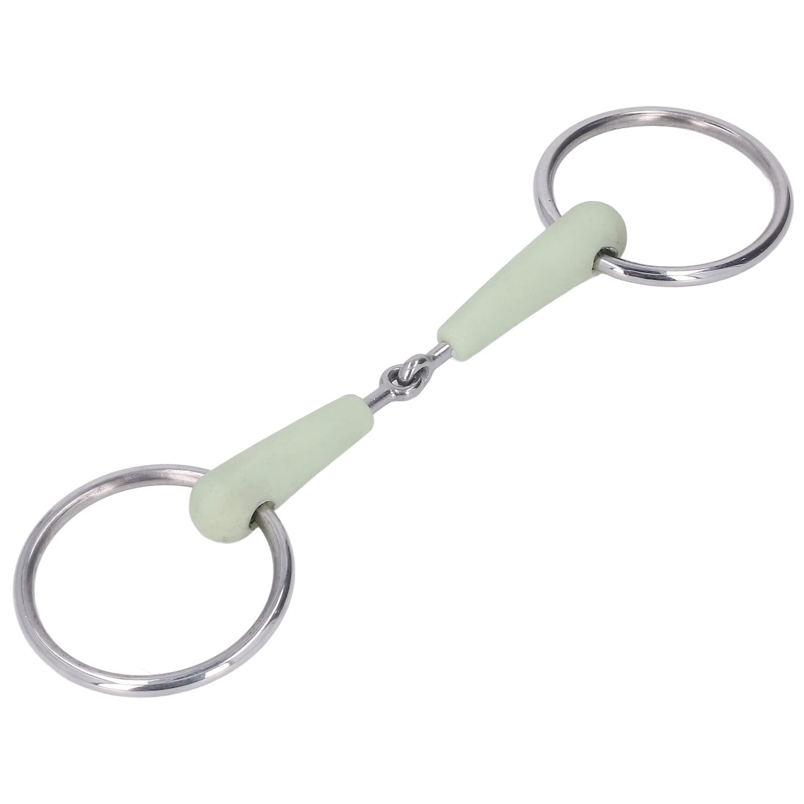aqxreight Filetto per Bocca di Cavallo Rigido in Acciaio Inossidabile, Punta per Attrezzatura per Allenamento Equestre Antiruggine, Durevole, Filetto per Bocca di Cavallo da 130 Mm con