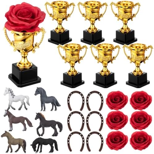 Amazon.com: Roshtia 24 Pcs Kentucky Horsing Racing Party Decoration ...