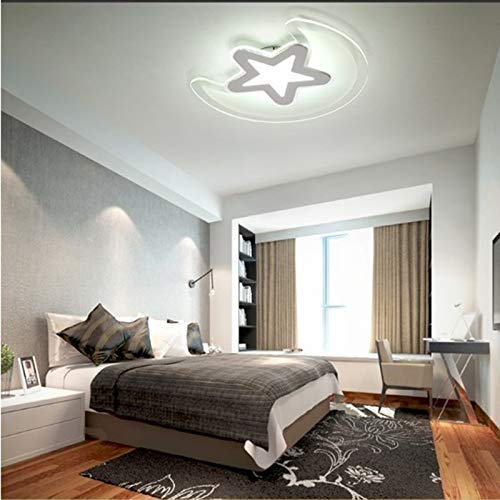 Plafonnier LED lune de 78cm pour un éclairage nordique et design de la chambre à coucher
