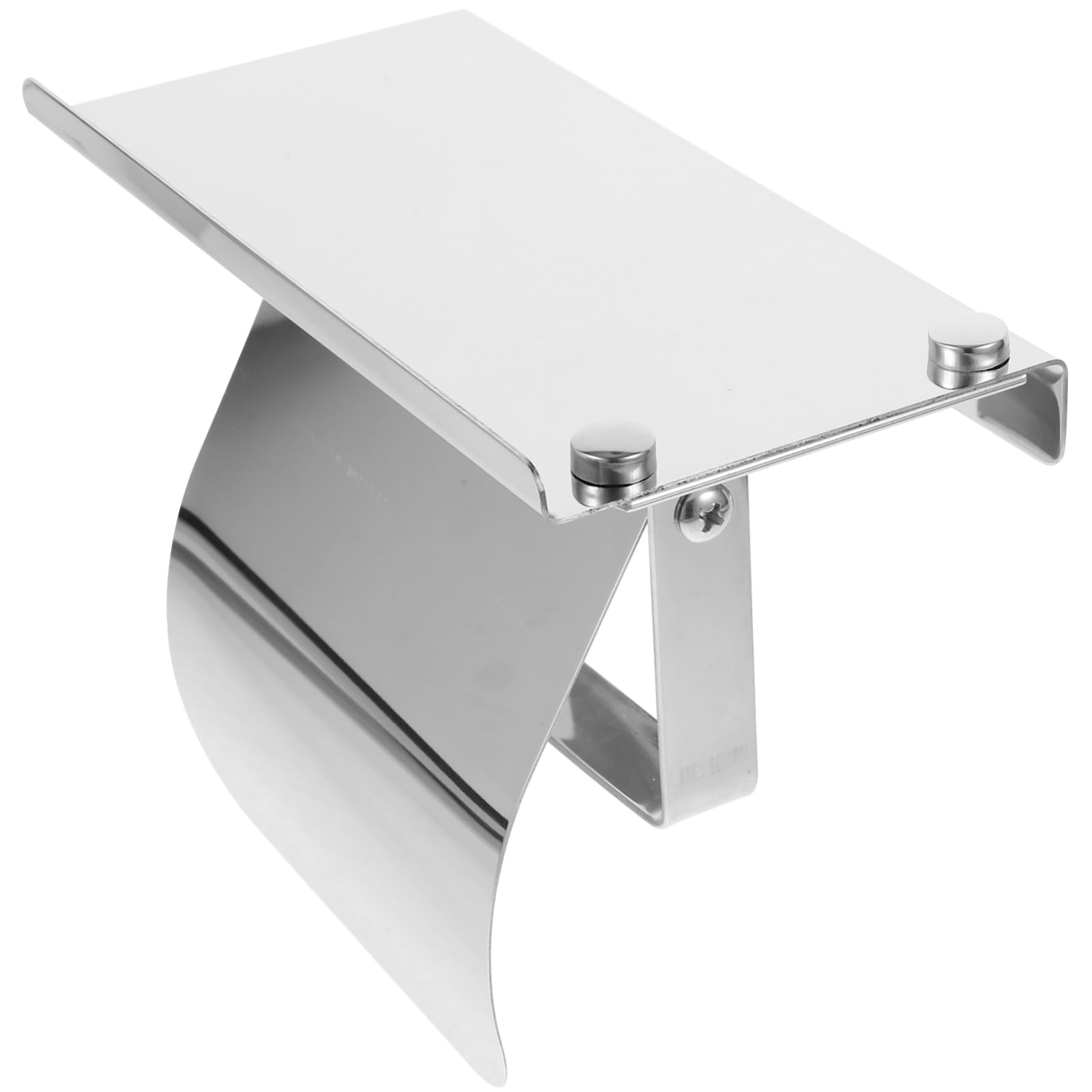 Alipis Portarotolo con Mensola in Acciaio Inossidabile Argento, Resistente alla Ruggine, con Supporto per Telefono, Design Moderno per Bagno e Casa
