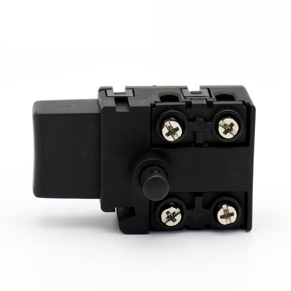 Interruptor de botón de bloqueo automático industrial de 16 A 125/250 VCA, interruptores de encendido y apagado para taladro de gatillo, sierra, amoladora de martillo HY79C-21, paquete de 2