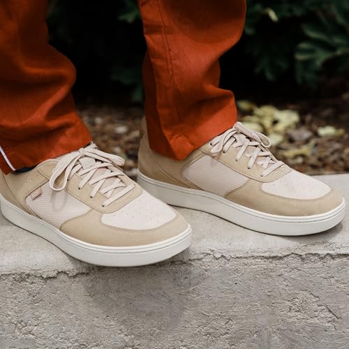 Image of Kizik Hands Free Shoes for Men: Oslo - Durable Full Grain Leather, Breathable Mesh, Easy to Clean, Convenient Everyday Slip on Sneakers for Walking
