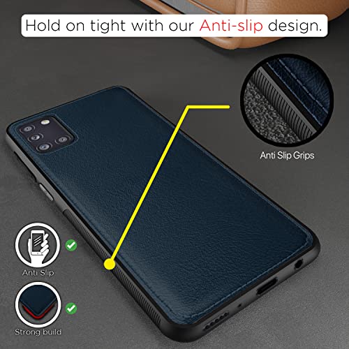 Image of Pikkme Samsung Galaxy A31 Back Cover | Flexible Pu Leather | Full Camera Protection | Raised Edges | Super Soft-Touch | Bumper Case for Samsung Galaxy A31 (Blue)