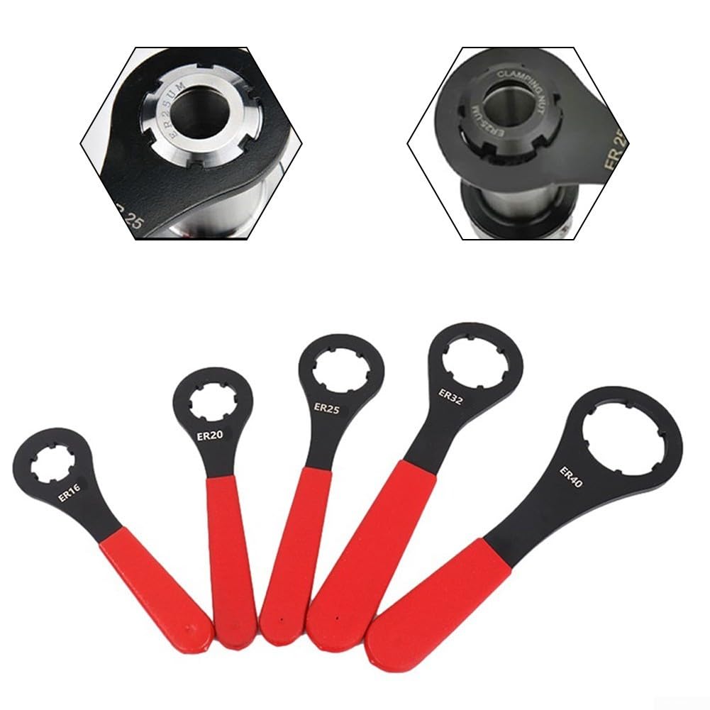 Yhenlovtt Chiave CNC ER-O, ER16, ER20, ER25, ER32, ER40, Acciaio, Rosso Nero