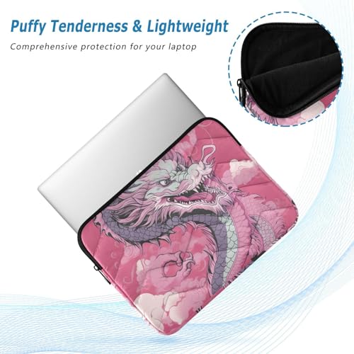 Funda para portátil 13-14 pulgadas impermeable rosa dragón chino miniatura 5