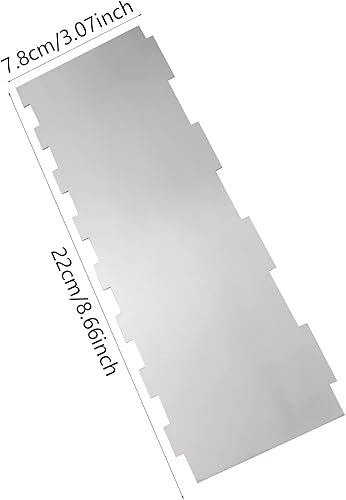 Miniatura 2 de Raspador de acero inoxidable de 8.6 pulgadas para tartas, raspador de metal para nivelador más suave para tartas, peine para decoración de pasteles,