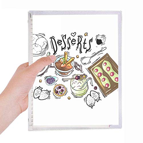 Carnet à spirales desserts au motif fraises au chocolat pour prendre des notes