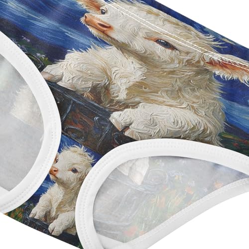 Cute Baby Highland Cow Basket Van Gogh Starry Night Toddler Girls's Underwear 2T 202b85874