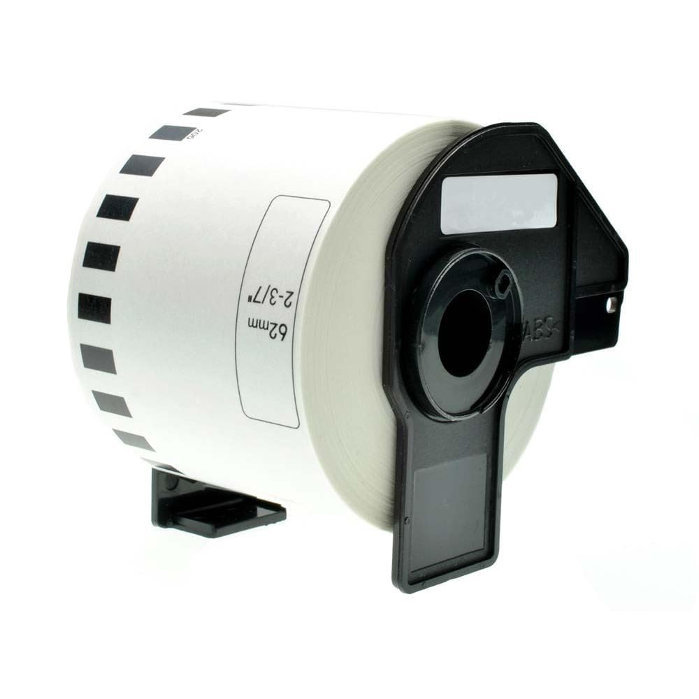 KXS Compatible Brother DK-22205 Label Rolls 62mm x 30.48m Continuous White Paper Labels for Brother QL Label Printers Direct Thermal BPA Free Strong Permanent Adhesive (10)