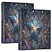 ALAZA Starfish Leaf 3 Ring Binder Holds of 200 Sheets Fits Letter Sized Paper D-Ring Organizer for School Home Work Office Supplies 1 Pack