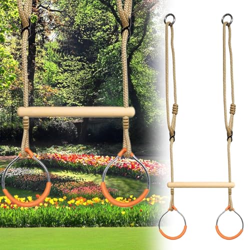 Anneaux de gymnastique jouet de Sport pour enfant anneaux de gymnastique antidérapants avec balançoire sangles réglables entraînement de traction équipement de Fitness de gymnastique jouet  26