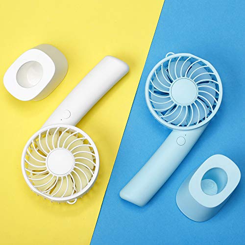 Splenssy Draagbare mini-ventilator USB Small Desktop Silent Holdable Fans Blauw - Image 5