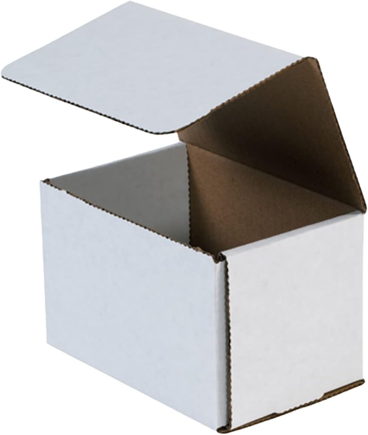 Aviditi White Corrugated Cardboard Mailing Boxes, 6" x 4" x 4" (Pack of 50) Crush-Proof Mailers, Small Cardboard Boxes for Shipping, Packing, Moving, and Storage