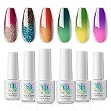 Port de Brillance de Plus Longue Durée - Après de nombreuses améliorations, le vernis à ongles RSTYLE a un excellent pouvoir couvrant, est très coloré et très lisse. Dans le même temps, vous devez utiliser l'apprêt et la couche de finition du kit pour protéger vos ongles et les empêcher de tomber et de durer.Le vernis à ongles en gel RSTYLE doit être durci sous une lumière LED/UV. Le temps moyen des lumières LED est de 30 secondes et le temps moyen des lumières UV est de 60 secondes.