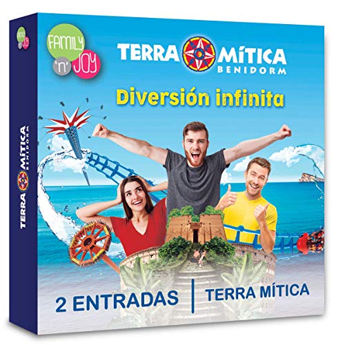 NJOY Experiences - Caja Regalo - Terra Mítica - 2 entradas, niños de hasta 3 años Gratis