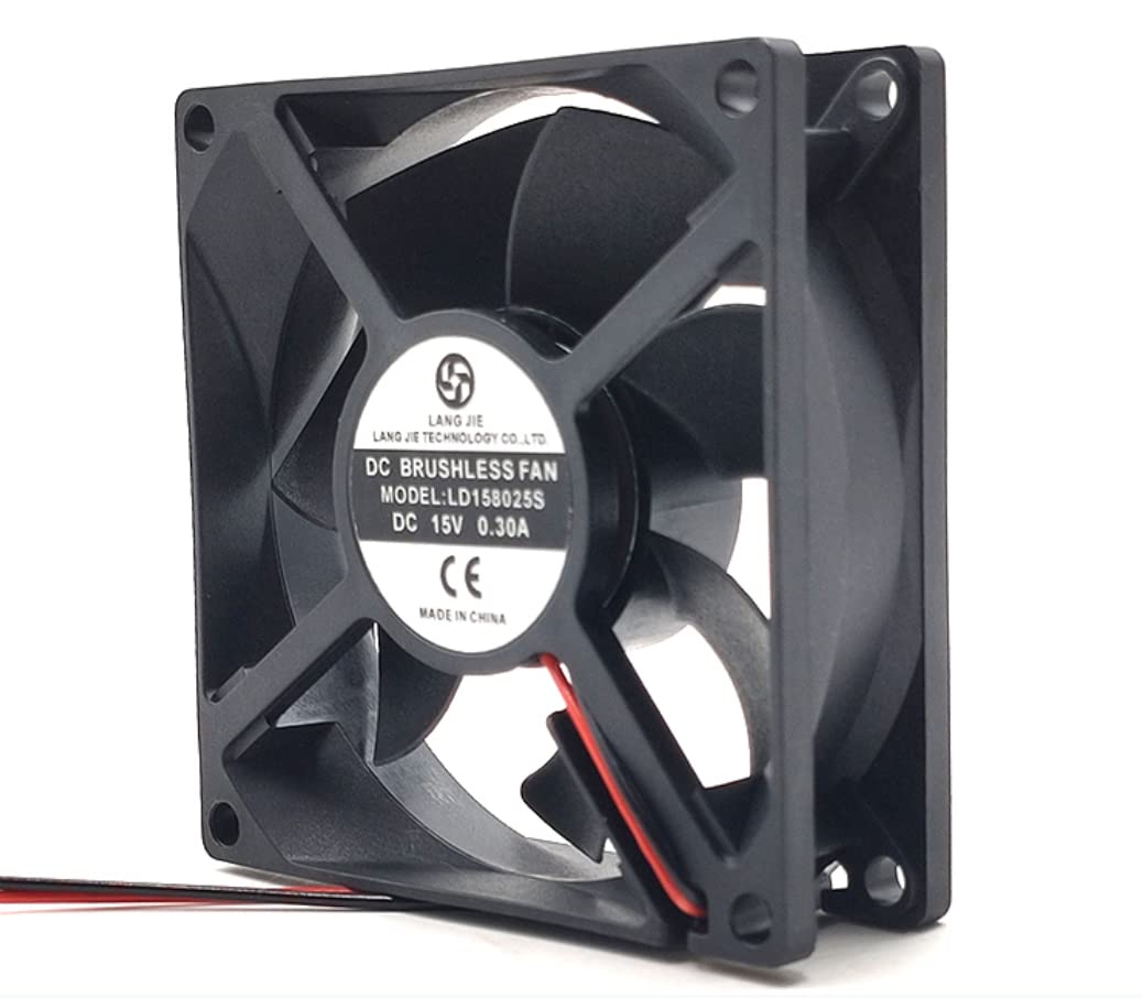 Amazon.com: LD158025S 8025 15V 0.30A 4.5w 3800RPM 42CFM 2-Wire 