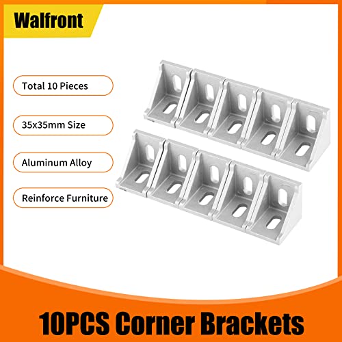 10Pcs 3030 Aluminum Alloy Corner Bracket, L Shape Right Angle Joint Brace Fastener Home Hardware 35×35×28Mm #TOP17
