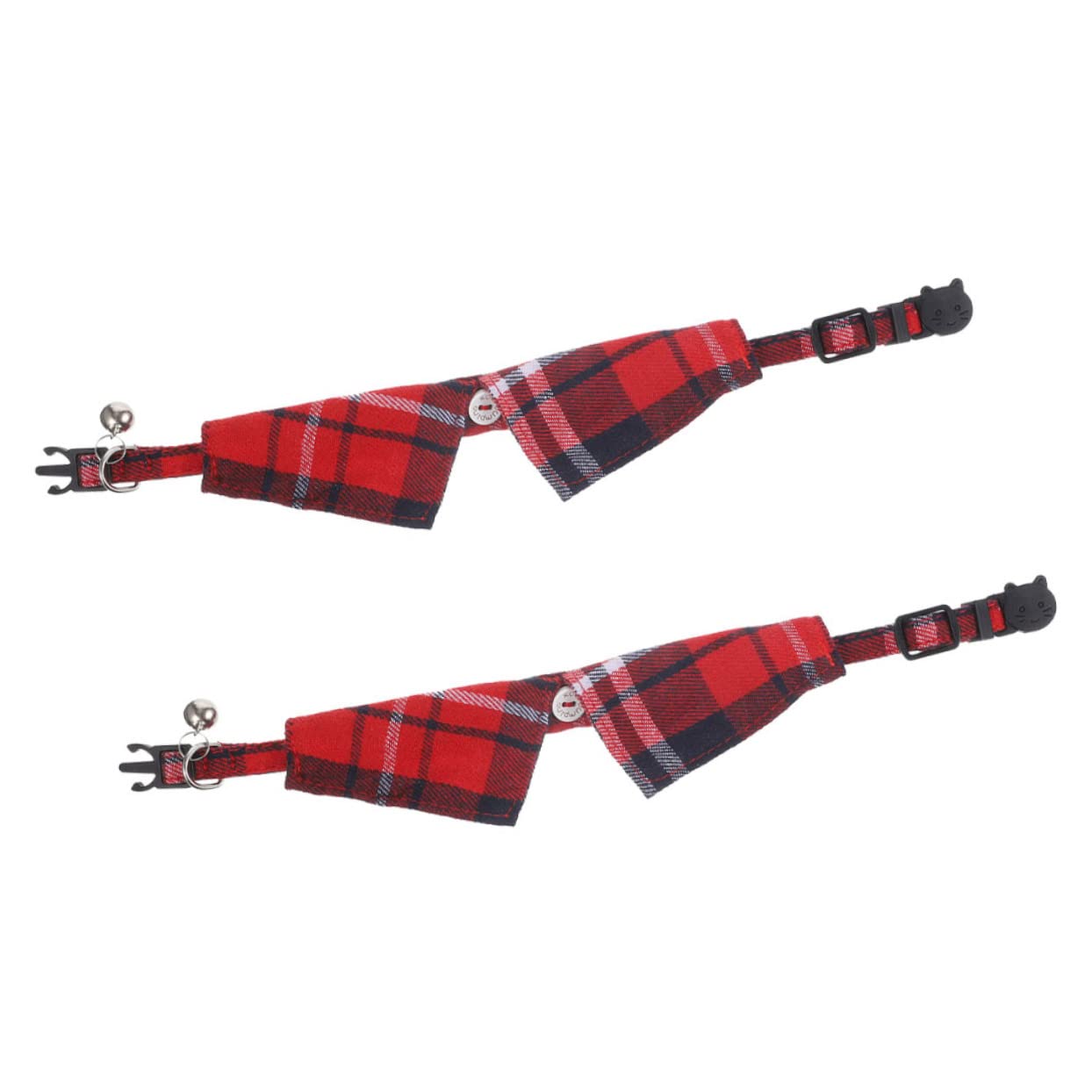 Happyyami 10pezzi Collare Per Gatti Regolabile Con Campanellino e Stile Plaid Collare Sicuro e Carino Per Feste e Occasioni Speciali Design Adatto Gatti e Cuccioli